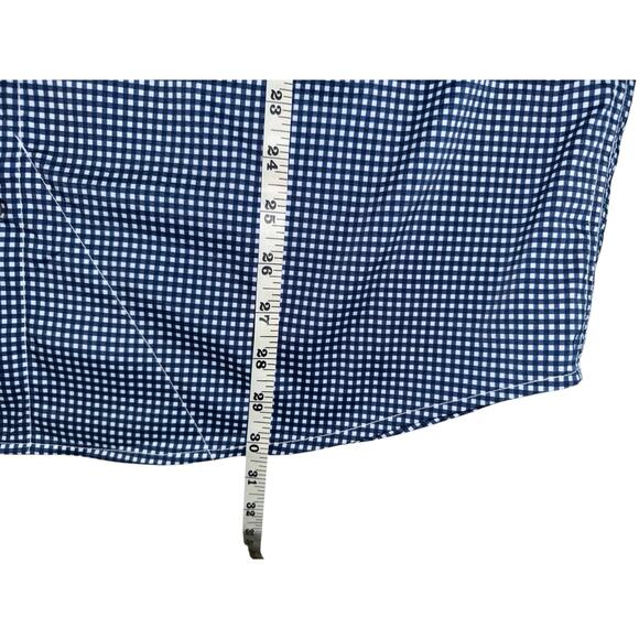 Drake Men’s Large Blue Check Short Sleeve Button Up Fishing Shirt Vented Outdoor - Picture 14 of 14